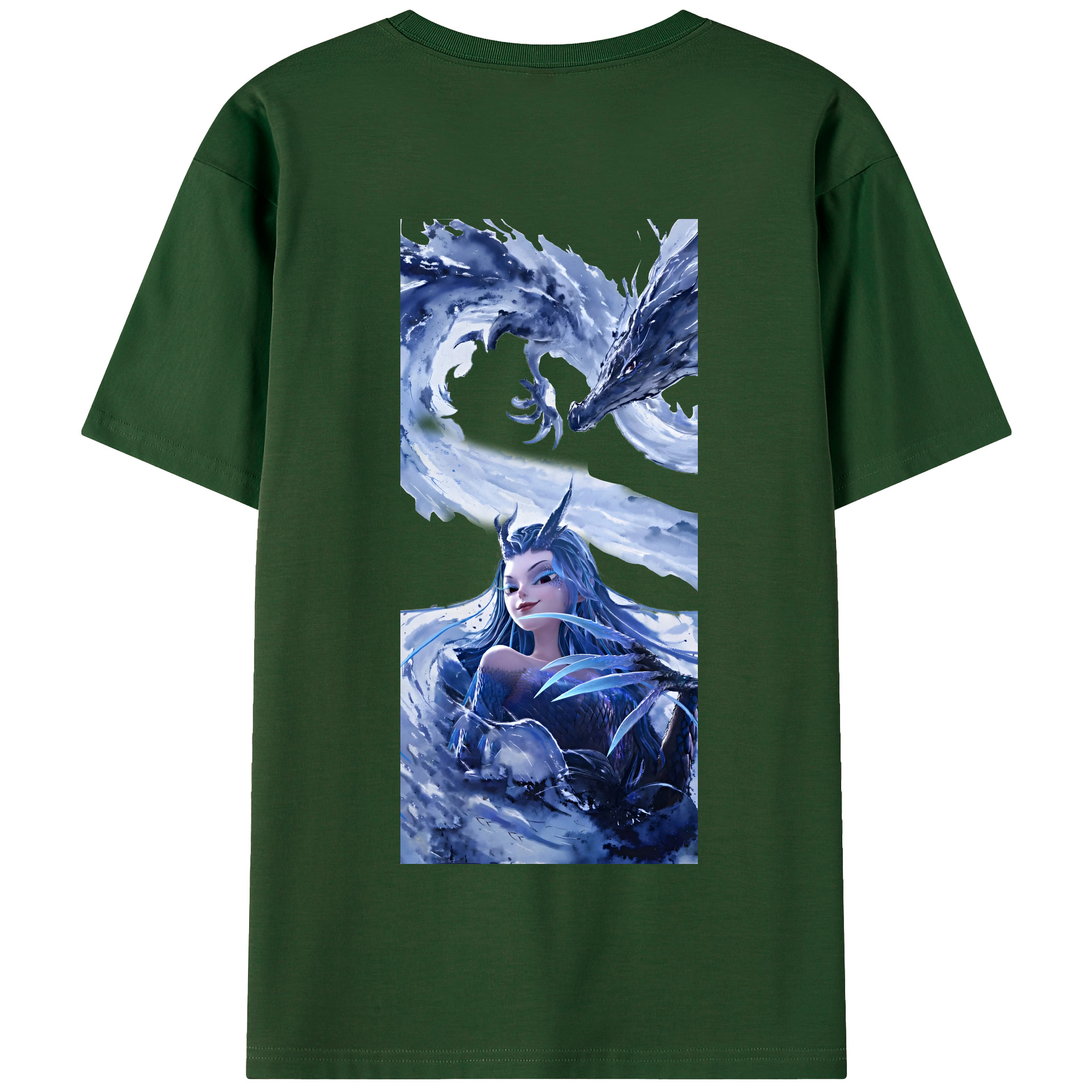 （画像用） Ne Zha 2 ナタ 魔童の大暴れ 綿100％半袖Tシャツ（背面プリント）
